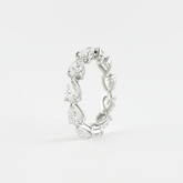 4.68 CT Pear Cut Full Eternity Moissanite Wedding Band 2